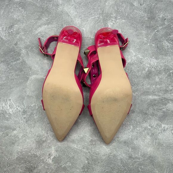 Steve Madden Audra Pink Pointed Closed Toe Ankle Strap Detailed Heeled Sandals S - Picture 7 of 14